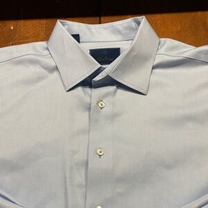 David Donahue 100% Cotton Non Iron Dress Shirt 18.5 36/37